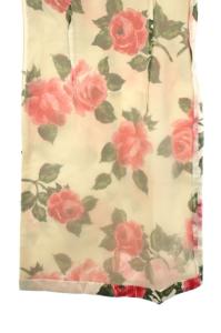 Maison Margiela 18SS 白タグ フラワー柄ワンピース シルク 38 ベージュ