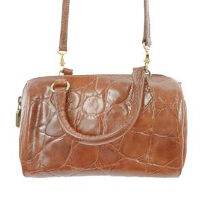 レザーミニハンドバッグ ブラウン