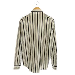 Martin Margiela 10 ストライプ シャツ 長袖 コットン 38 黒 ベージュ