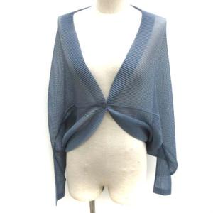 19SS カーディガン プリーツ 長袖 青