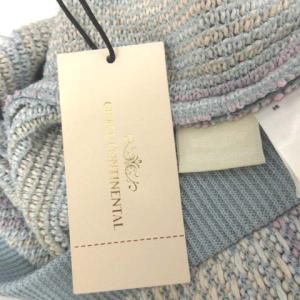 GRACE CONTINENTAL 20AW スカート ロング ニット ストライプ 変形 36 ライトブルー