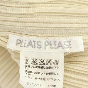 PLEATS PLEASE ISSEY MIYAKE カットソー プリーツ デザイン 半袖 3 ベージュ