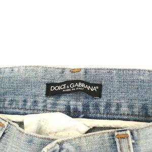DOLCE&GABBANA DGプリントデニムパンツ ライトブルー