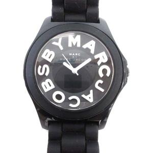腕時計 アナログ ラバーベルト クォーツ ロゴ 黒 ブラック MBM4006C