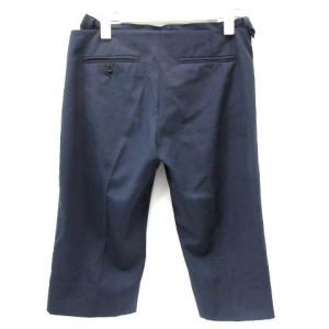 Martin Margiela シャドーストライプクロップドスラックスパンツ 38 ネイビー