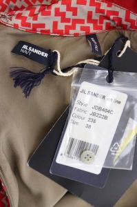 JIL SANDER NAVY シルク総柄ワンピース レッド