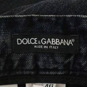 DOLCE&GABBANA GOLD テーパードデニムパンツ ネイビー