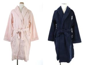 2点セット PPM ソリッドバスローブ ヴィンテージ ビッグポニー M L ピンク 紺 ネイビー