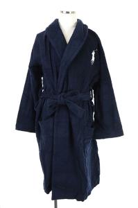 RALPH LAUREN 2点セット PPM ソリッドバスローブ ヴィンテージ ビッグポニー M L ピンク 紺 ネイビー