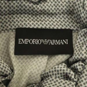 EMPORIO ARMANI シャツ シルク フリル ドット柄 長袖 42 グレー