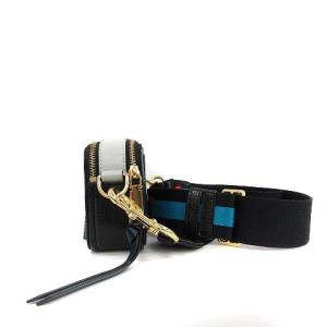 MARC JACOBS スナップショット カメラバッグ ショルダーバッグ ポーチ 2WAY レザー 紺 ネイビー グレー M0014146