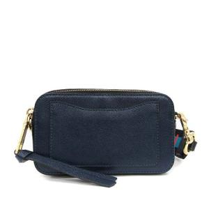 MARC JACOBS スナップショット カメラバッグ ショルダーバッグ ポーチ 2WAY レザー 紺 ネイビー グレー M0014146