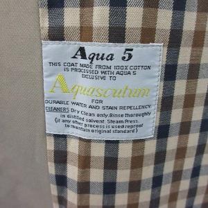 Aquascutum バルマカーンコート ステンカラー ロング チェックライナー 英国製 ベージュ