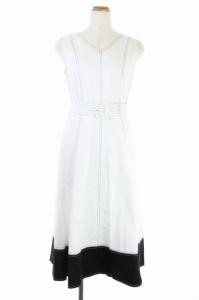 20SS ワンピース ノースリーブ フレア ロング 切替