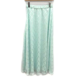 GRACE CONTINENTAL 19SS チェックJQフレア スカート ロング マキシ 38 M 緑 