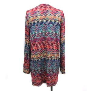 MISSONI カーディガン ニット 羽織り ヴィンテージ 長袖 42 M マルチカラー