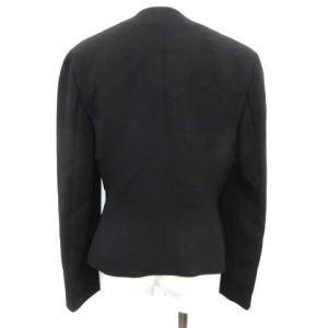 GIORGIO ARMANI A MILANO BORGONUOVO21 ノーカラージャケット ブラック