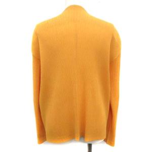 ISSEY MIYAKE フェット FETE カーディガン 長袖 プリーツ 2 M イエロー オレンジ