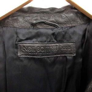 Neil Barrett ジャケット レザー 革ジャン スリムフィット 牛革 アウター ジップアップ XXS 黒 ブラック