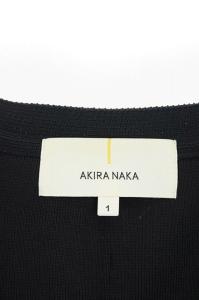 AKIRANAKA カーディガン ニット リブ ロング ノースリーブ 1 ブラック マルチカラー