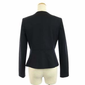 ESTNATION 18SS スーツ セットアップ 上下 ノーカラージャケット タイトスカート ミモレ丈 ロング 36 38 黒 ブラック