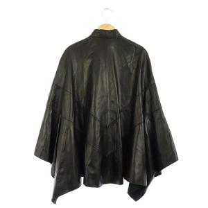VALENTINO レザーポンチョ ジャケット ジップアップ