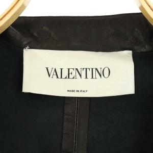 VALENTINO レザーポンチョ ジャケット ジップアップ