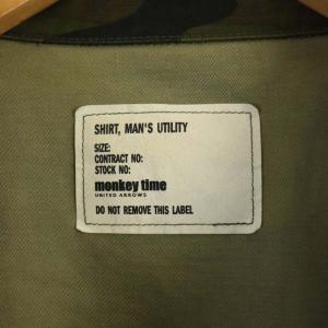 MONKEY TIME カモフラミリタリーシャツ カーキ