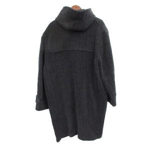 GLOVERALL ダッフルコート ロング フード ウール 40 M チャコール グレー