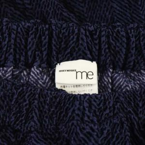 me ISSEY MIYAKE サルエルパンツ イージー フロッキー 総柄 黒 紺 ブラック ネイビー