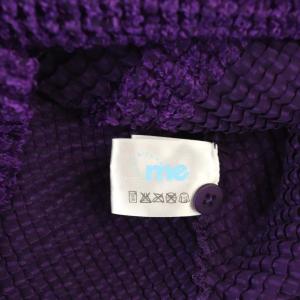 me ISSEY MIYAKE ブラウス シャツ プリーツ 七分袖 ドルマンスリーブ 紫 パープル