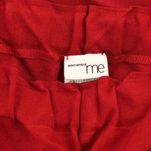 me ISSEY MIYAKE サルエルパンツ イージー 斜めプリーツ 赤 レッド
