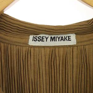 ISSEY MIYAKE プリーツジャケット スタンドカラー ブラウン