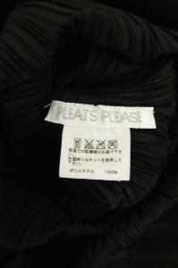 PLEATS PLEASE ISSEY MIYAKE フリンジワンピース ロング マキシ 半袖 4 黒