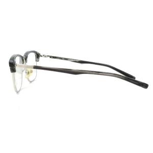 999.9 眼鏡 度入り サーモントスタイル ウェリントン型 ミックスフレーム ブラック クリア