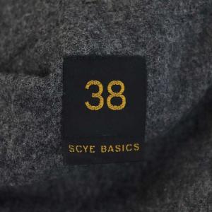 SCYE BASICS ウールカシミアダッフルコート ミドル丈 フード ネイビー