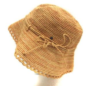 HELEN KAMINSKI ラフィアハット 麦わら帽子 リボン ベージュ