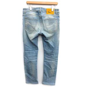 JACOB COHEN JEANS デニム ジーンズ パンツ  クロップド ロゴ 刺繍 W33 インディゴ