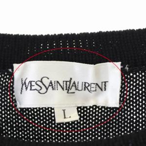 YVES SAINT LAURENT ラメプルオーバーニットセーター  L  ブラック