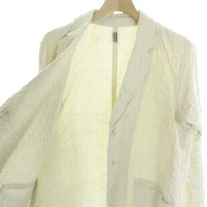 HaaT イッセイミヤケ シルクテーラードジャケット 2 アイボリー