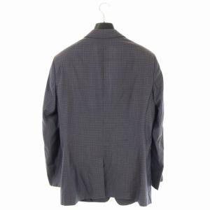 EMPORIO ARMANI テーラードジャケット ウール チェック 総裏地 52 ブラウン