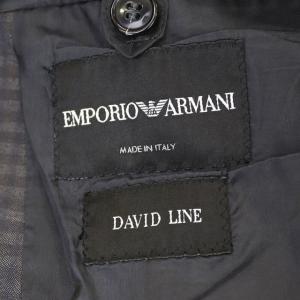 EMPORIO ARMANI テーラードジャケット ウール チェック 総裏地 52 ブラウン