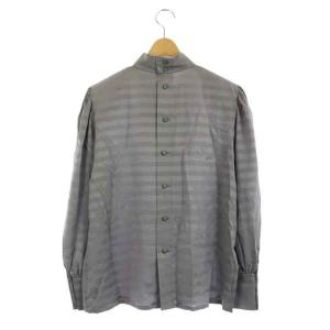 Christian Dior シルクハイネックシャツ グレー