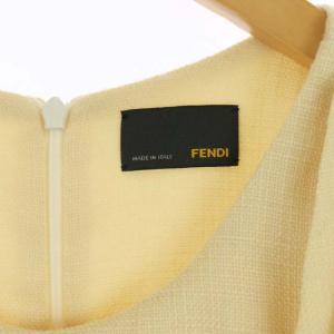 FENDI シルク混 ワンピース 38 ライトベージュ