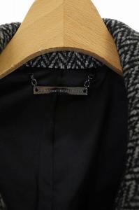 DIANE von FURSTENBERG コート ツイード ミドル丈 総裏地 ウール混 グレー