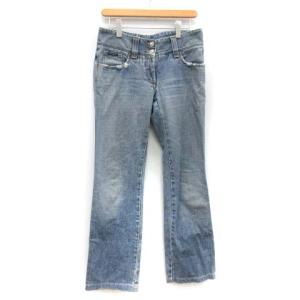 フレアデニムパンツ ブルー