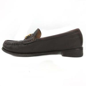 Salvatore Ferragamo ガンチーニレザーローファー 焦茶