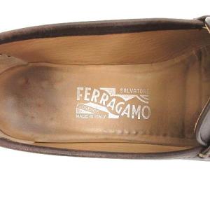 Salvatore Ferragamo ガンチーニレザーローファー 焦茶