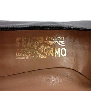 Salvatore Ferragamo ガンチーニレザーパンプス ブラック