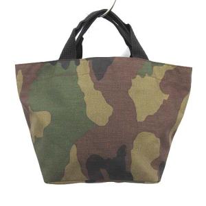 ナイロン 舟型 トートバッグ ハンドバッグ カモフラ 迷彩柄 M カーキ 茶 黒 1027W